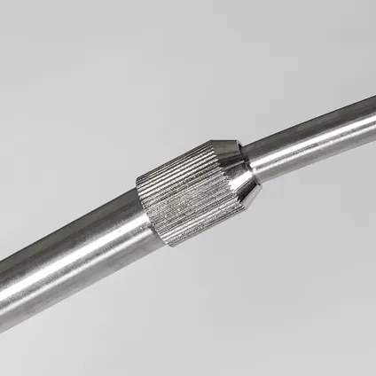 QAZQA Booglamp staal stoffen kap wit 45 cm - XXL 5