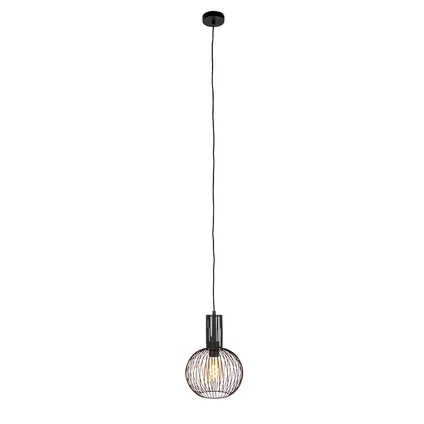 QAZQA Design hanglamp zwart - Wire Whisk 3