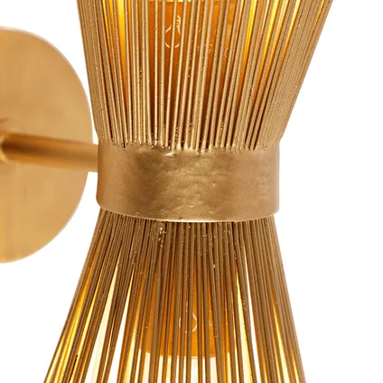 QAZQA Art Deco wandlamp goud 2-lichts - Broom 5