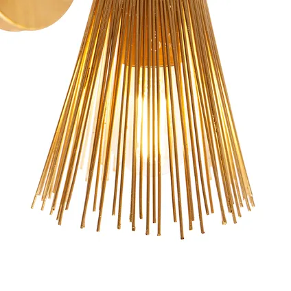 QAZQA Art Deco wandlamp goud 2-lichts - Broom 6