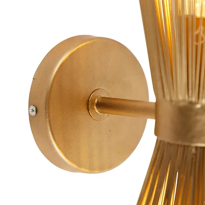 QAZQA Art Deco wandlamp goud 2-lichts - Broom 7