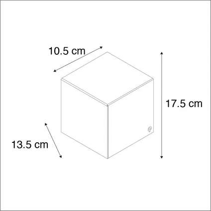 QAZQA Applique moderne blanc - Cube 4