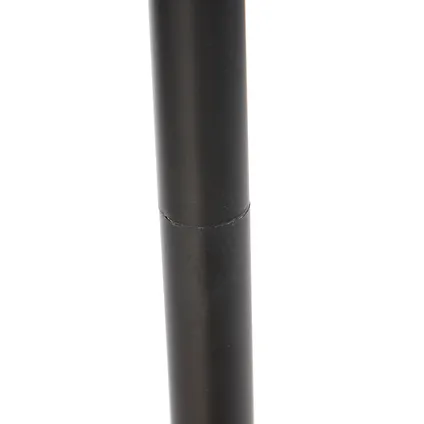 QAZQA Vloerlamp zwart met plisse kap wit 45 cm - Classico 8