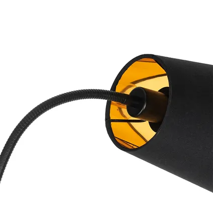 QAZQA Moderne vloerlamp zwart 2-lichts - Carmen 9