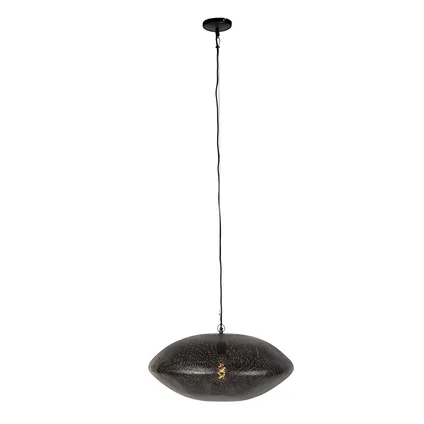QAZQA Lampe à suspension design noir avec or 60 cm - Radiance 3