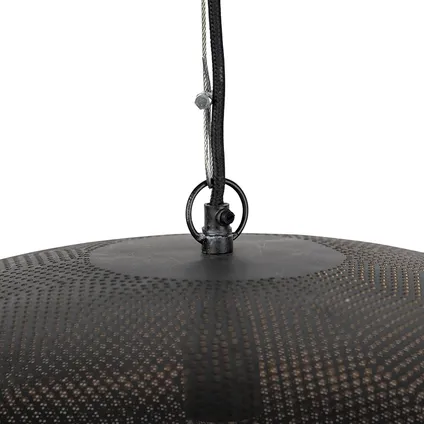 QAZQA Lampe à suspension design noir avec or 60 cm - Radiance 6