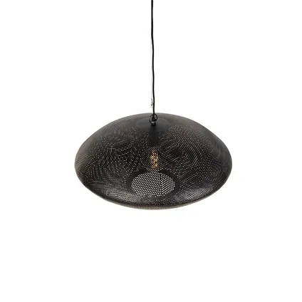 QAZQA Lampe à suspension design noir avec or 60 cm - Radiance 8