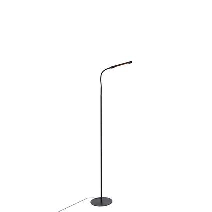 QAZQA Design vloerlamp zwart incl. LED met touch dimmer - Palka