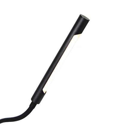 QAZQA Lampadaire design noir avec LED avec variateur tactile - Palka 3