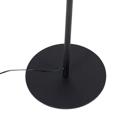 QAZQA Lampadaire design noir avec LED avec variateur tactile - Palka 7