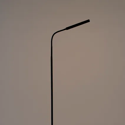 QAZQA Lampadaire design noir avec LED avec variateur tactile - Palka 8