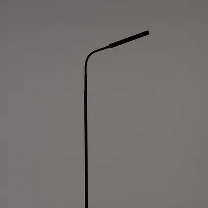 QAZQA Lampadaire design noir avec LED avec variateur tactile - Palka 10
