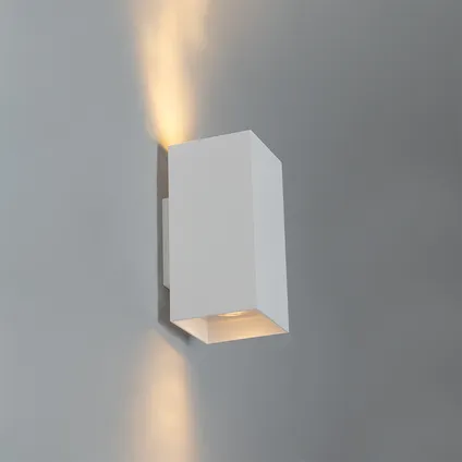 QAZQA Design wandlamp wit vierkant - Sab 2