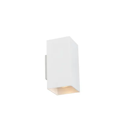 QAZQA Design wandlamp wit vierkant - Sab 3