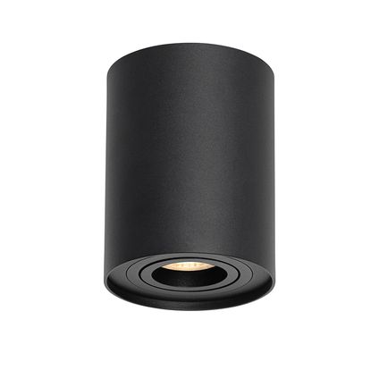QAZQA Spot plafond moderne noir orientable et inclinable - Rondoo up