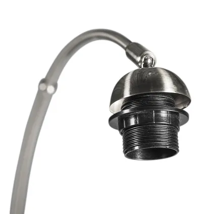 QAZQA Moderne wandlamp staal zonder kap - Boog 3