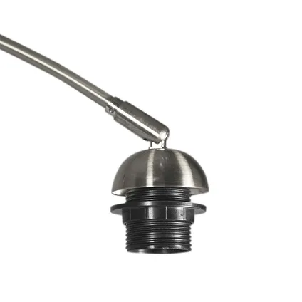 QAZQA Moderne wandlamp staal zonder kap - Boog 6