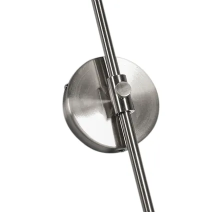 QAZQA Moderne wandlamp staal zonder kap - Boog 7