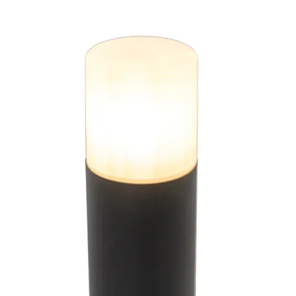 QAZQA Lampe d'extérieur sur pied noire avec abat-jour opale blanc 30 cm IP44 - Odense 5