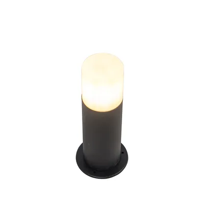 QAZQA Lampe d'extérieur sur pied noire avec abat-jour opale blanc 30 cm IP44 - Odense 9
