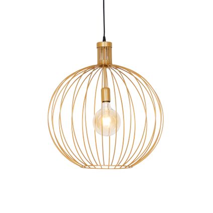 QAZQA Design hanglamp goud 50 cm - Wire Dos