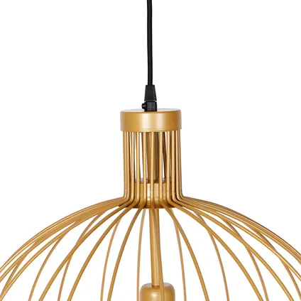 QAZQA Design hanglamp goud 50 cm - Wire Dos 2