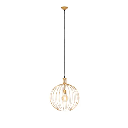 QAZQA Design hanglamp goud 50 cm - Wire Dos 3