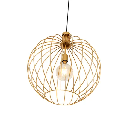 QAZQA Design hanglamp goud 50 cm - Wire Dos 9
