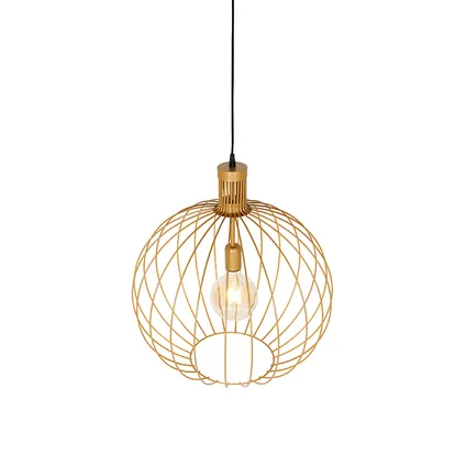 QAZQA Design hanglamp goud 50 cm - Wire Dos 10