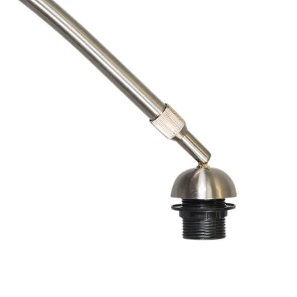 QAZQA Moderne booglamp staal met kap 50/50/25 wit verstelbaar 8