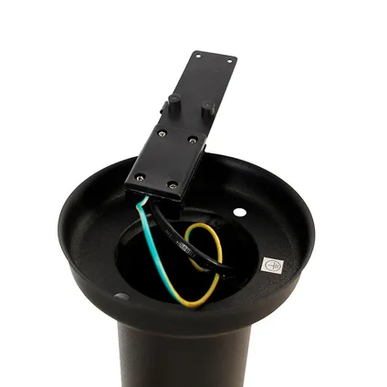 QAZQA Lampe d'extérieur sur pied noire avec sphère transparente 100 cm IP44 - Sfera 9