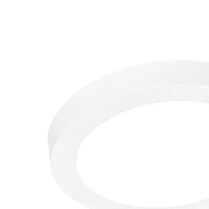QAZQA Spot encastrable ou en saillie blanc 18 cm avec LED 3 niveaux dim to warm - Trans 2