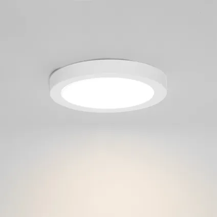 QAZQA Spot encastrable ou en saillie blanc 18 cm avec LED 3 niveaux dim to warm - Trans 9