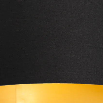 QAZQA Plafondlamp zwart met gouden binnenkant 3-lichts - Multidrum 3