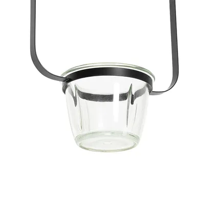 QAZQA Moderne plafondlamp zwart met glas rechthoekig - Roslini 6