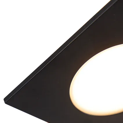 QAZQA Spot encastrable moderne noir avec LED dimmable en 3 étapes IP65 - Simply 2