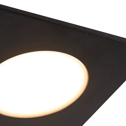 QAZQA Spot encastrable moderne noir avec LED dimmable en 3 étapes IP65 - Simply 3
