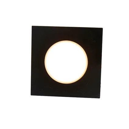 QAZQA Spot encastrable moderne noir avec LED dimmable en 3 étapes IP65 - Simply 5