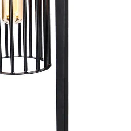 QAZQA Moderne vloerlamp zwart - Balenco Wazo 6