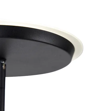 QAZQA Lampadaire moderne noir avec LED et variateur - Bumu 3