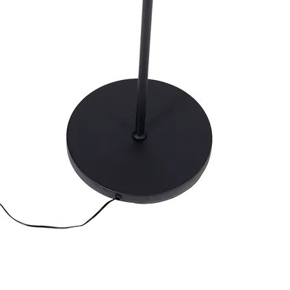 QAZQA Lampadaire moderne noir avec LED et variateur - Bumu 8