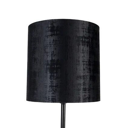 QAZQA Moderne vloerlamp zwart kap zwart 40 cm - Simplo 2