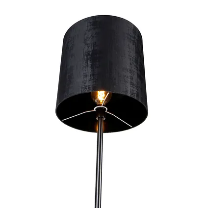 QAZQA Moderne vloerlamp zwart kap zwart 40 cm - Simplo 5