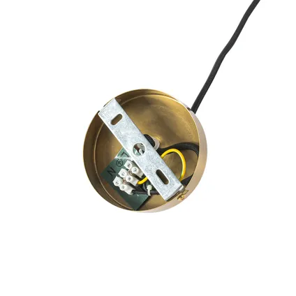QAZQA Lampe à suspension Art Déco dorée avec verre opale - Flore 10