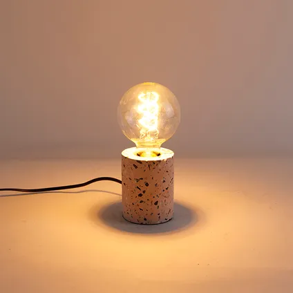QAZQA Lampe de table design en granit rose - Baranda 10