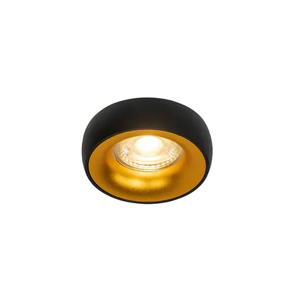 QAZQA Design inbouwsport zwart met gouden binnenkant - Mooning 6
