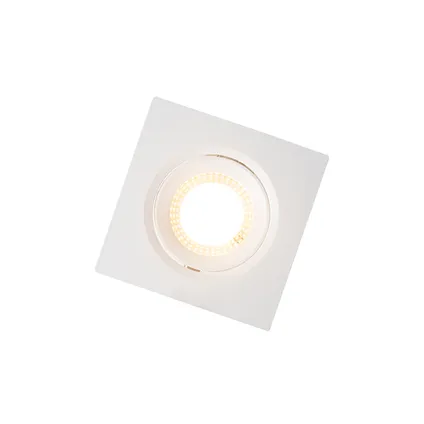 QAZQA Lot de 3 spots encastrables blanc avec LED dimmable en 3 étapes - Miu 6