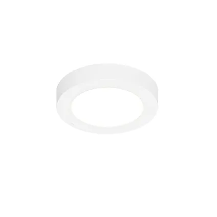 QAZQA Spot encastrable ou en saillie blanc 14 cm avec LED 3 niveaux dim to warm - Trans 6