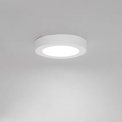 QAZQA Spot encastrable ou en saillie blanc 14 cm avec LED 3 niveaux dim to warm - Trans 8