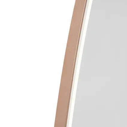 QAZQA Professional Badkamerspiegel koper incl. LED met touch dimmer ovaal - Miral 7